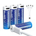 XTAR 1.5V AA LR3000 USB‑C  4 бр. 3000mAh Li-ion Защитена USB акумулаторни батерии