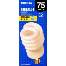 Енергоспестяваща лампа TOSHIBA NEOBALL-E 15W(75W) 6500K Е14 - тип спирала