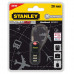 Цинков катинар Stanley® TravelMAX 20 mm Kwikset TSA с гъвкава стоманена скоба черен