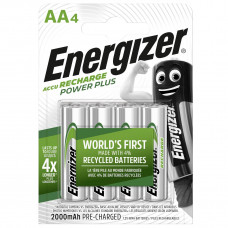 Акумулаторна батерия Energizer Power Plus HR6, 2000mAh, AA - комплект 4 броя