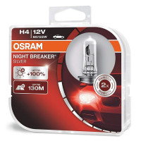 Osram H4 Night Breaker Silver +100% автолампа за предни фарове P43t DUOBOX