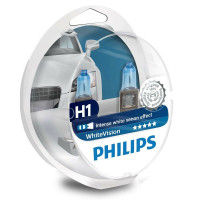 Philips H1 WhiteVision +60% автолампа за предни фарове P14.5s DUOBOX + 2 лампи W5W