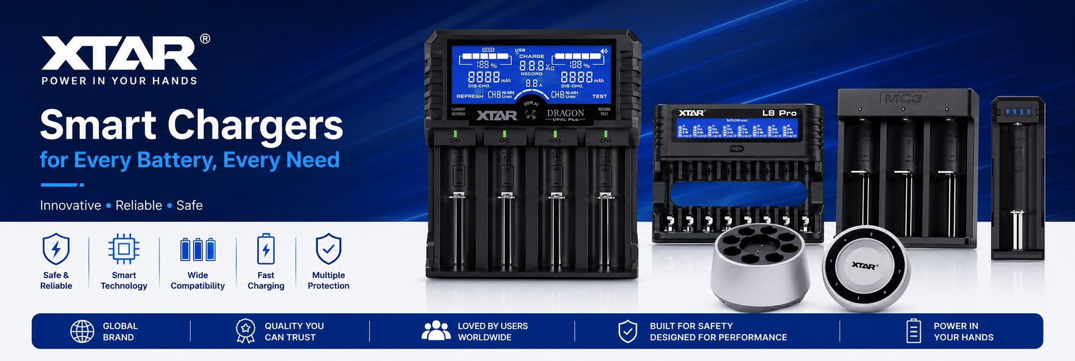 XTAR C4-AA intelligent battery charger